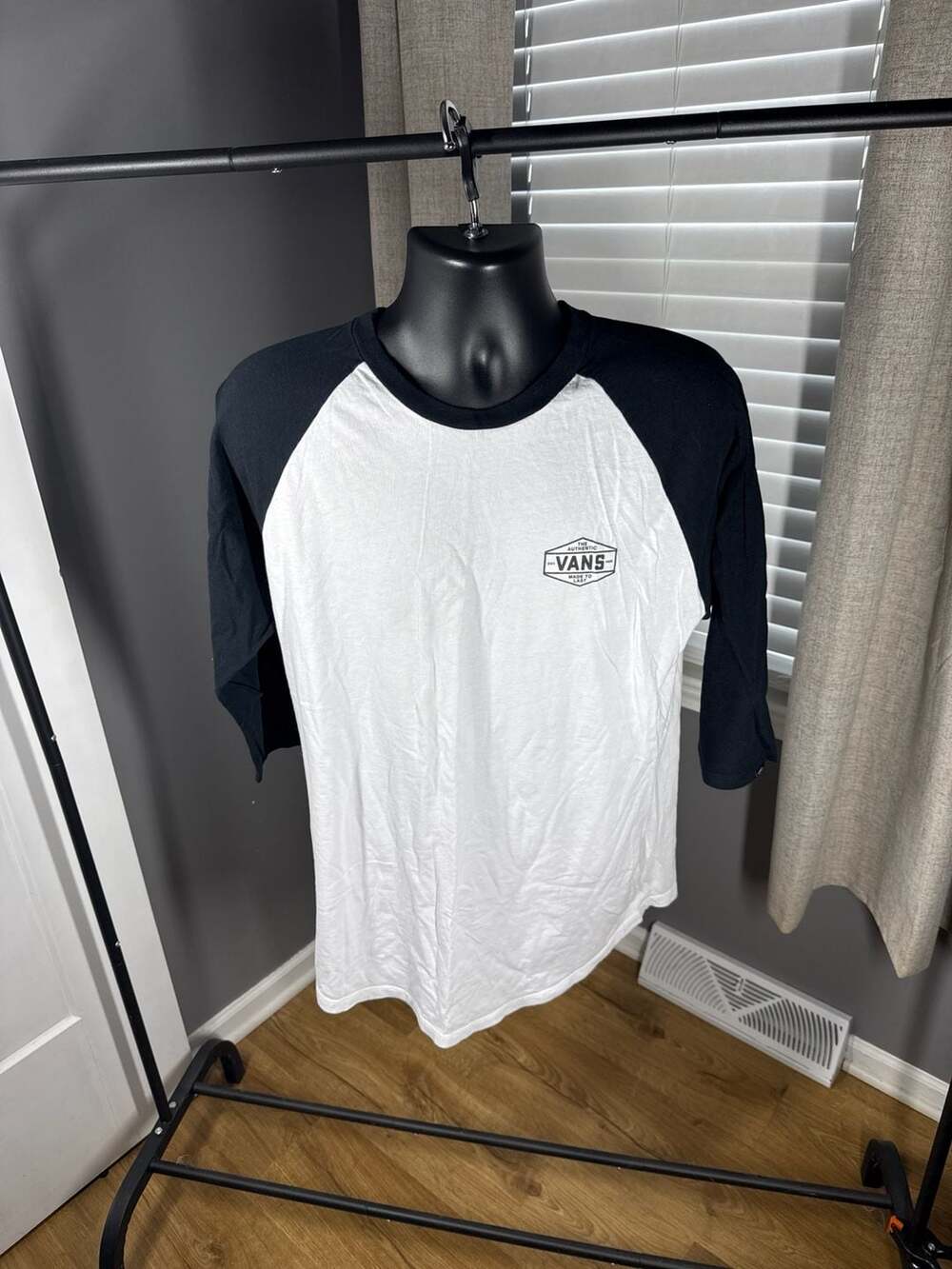 Vans Slim Fit OTW Raglan 3/4 Sleeve Baseball Tee "The Authentic Made To Last"